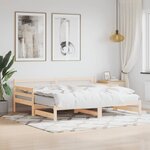 vidaXL Lit de jour avec lit gigogne 80x200 cm bois de pin massif