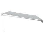 vidaXL Auvent rétractable anthracite et blanc 5x3 m tissu et aluminium