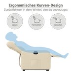 vidaXL Fauteuil inclinable électrique crème tissu