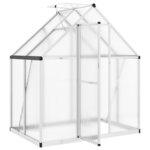 vidaXL Serre avec cadre de base argent 169x114x195 cm aluminium