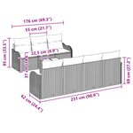 Ensemble Canapé Jardin 8 Pièces avec Coussins Rattan Poly Marron
