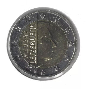 2 euros Luxembourg 2024 face nationale - Grand Duc Henri.