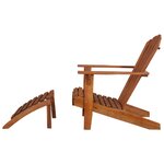 vidaXL Chaise de jardin Adirondack et repose-pied Bois d'acacia massif