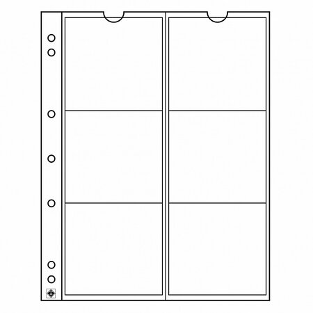 Paquet de 5 feuilles leuchtturm numis pour monnaies d'un diamètre jusqu'à 55 00 mm (330456)