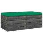 vidaXL Repose-pieds palette de jardin 2 Pièces avec coussins Bois de pin