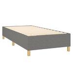 vidaXL Sommier à lattes de lit et matelas Gris foncé 90x190 cm Tissu