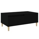 vidaXL Table basse Noir 90x50x36 5 cm Bois d'ingénierie