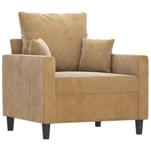vidaXL Fauteuil Marron 60 cm Velours