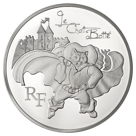 Pièce de monnaie 10 euro France 2012 argent BE – Le Chat Botté