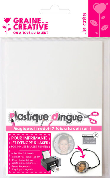 Plastique dingue imprimable (A6) 4 pièces
