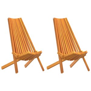 vidaXL Chaises de Jardin Pliantes 2 Pièces Bois Acacia