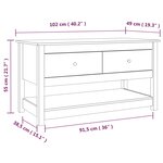 vidaXL Table basse Gris 102x49x55 cm Bois massif de pin