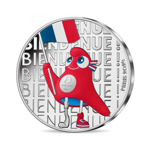 Monnaie de 50€ en argent - Mascotte - Jeux Paralympiques 2024 Bienvenue ! - Millésime 2023