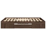 vidaXL Cadre de lit sans matelas chêne marron 140x200 cm