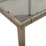 vidaXL Ensemble de bistro de jardin 3 Pièces coussins gris poly rotin