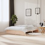 vidaXL Cadre de lit bois massif 150x200 cm très grand