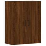 vidaXL Armoires murales 2 Pièces chêne marron bois d'ingénierie
