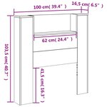 vidaXL Armoire tête de lit avec LED chêne marron 100x16 5x103 5 cm