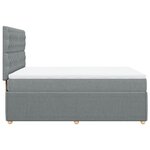 vidaXL Sommier à lattes de lit avec matelas Gris clair 140x190cm Tissu
