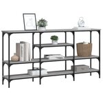 vidaXL Table console sonoma gris 160x29x80 cm bois d'ingénierie