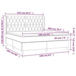 vidaXL Sommier à lattes de lit matelas et LED Bleu 160x200 cm Tissu