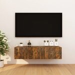 vidaXL Meubles TV muraux 4 Pièces Chêne fumé 30 5x30x30 cm