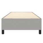 vidaXL Cadre de lit Gris clair 90x190 cm Tissu