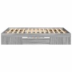 vidaXL Cadre de lit sonoma gris 120x190 cm bois d'ingénierie