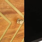 vidaXL Table basse marron et noir 80x50x40 cm bois de massif manguier
