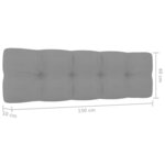 vidaXL Banc de jardin avec coussins gris 179 cm Pin imprégné