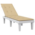 vidaXL Coussin de chaise longue beige mélangé (75+105)x50x3 cm tissu