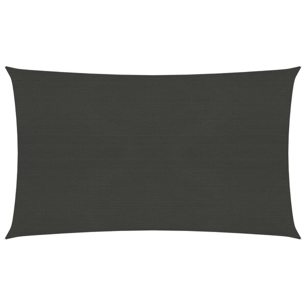 vidaXL Voile d'ombrage 160 g/m² anthracite 3x6 m PEHD