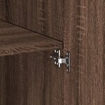 vidaXL Buffet haut chêne marron 80x42 5x185 cm bois d'ingénierie