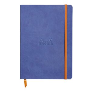 Carnet souple Rhodiarama A5 (14,8 x 21 cm), 160 pages réglure point DOT de 90 g/m² - Couverture Saphir