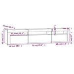 vidaXL Meuble TV avec lumières LED Chêne sonoma 195x35x40 cm