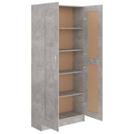 vidaXL Bibliothèque Gris béton 82 5x30 5x185 5 cm Bois d'ingénierie