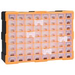 vidaXL Organisateur multi-tiroirs avec 64 tiroirs 52x16x37 5 cm