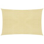 vidaXL Voile d'ombrage 160 g/m² Beige 5x8 m PEHD