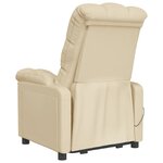 vidaXL Fauteuil inclinable électrique Crème Tissu