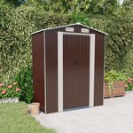 vidaXL Abri de jardin Marron foncé 192x108x223 cm Acier galvanisé