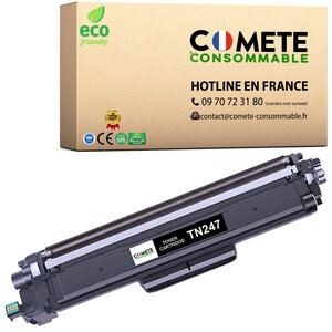 TN247 - 1 Toner Compatible pour Brother TN-247 - noir - COMETE