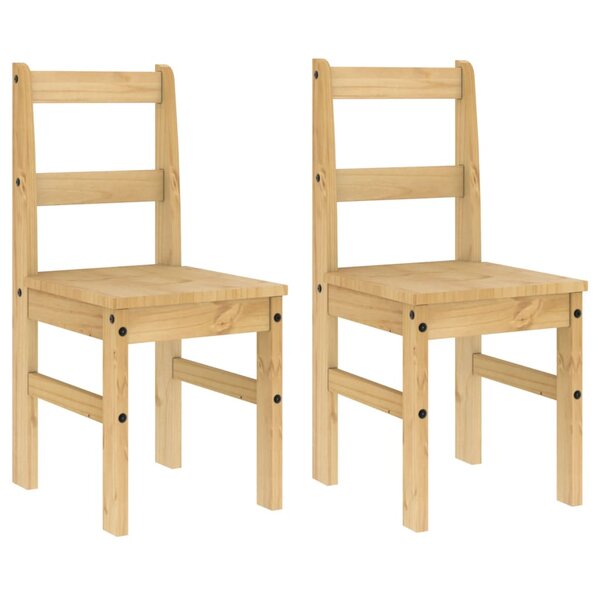 vidaXL Chaises à manger lot de 2 Panama 40x46x90 cm bois massif de pin