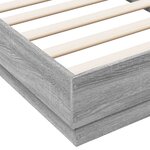 vidaXL Cadre de lit avec lumières LED sonoma gris 75x190 cm