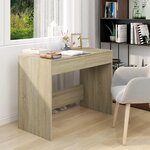 vidaXL Bureau Chêne sonoma 101x50x76 5 cm Bois d'ingénierie
