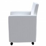 vidaXL Chaises à manger lot de 6 blanc similicuir