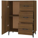 vidaXL Buffet chêne marron 69 5x34x90 cm bois d'ingénierie