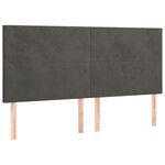 vidaXL Cadre de lit avec tête de lit Gris foncé 180x200 cm Velours
