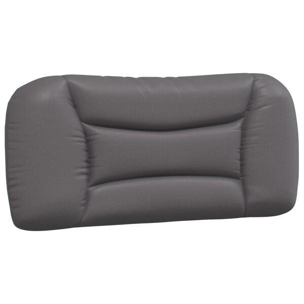 vidaXL Coussin de tête de lit gris 90 cm similicuir