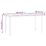 vidaXL Ensemble à manger de jardin et coussins 7 Pièces Marron