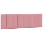 vidaXL Cadre de lit avec lumières LED rose 160x200 cm velours